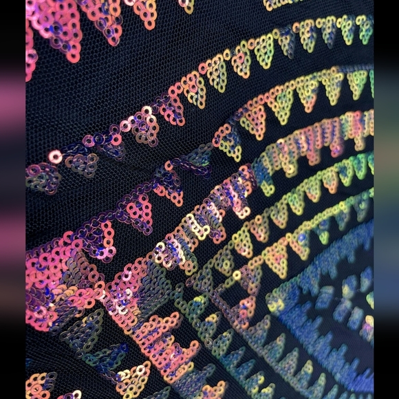 Off Shoulder Split Thigh Sequin Formal Evening Gown - Picture 9 of 13